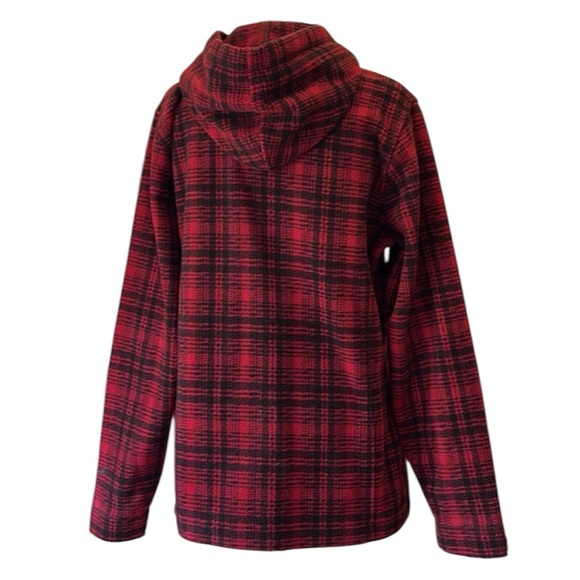 Woolrich Women's Black and Red Checkered Hooded Utility Jacket size medium - Picture 2 of 9